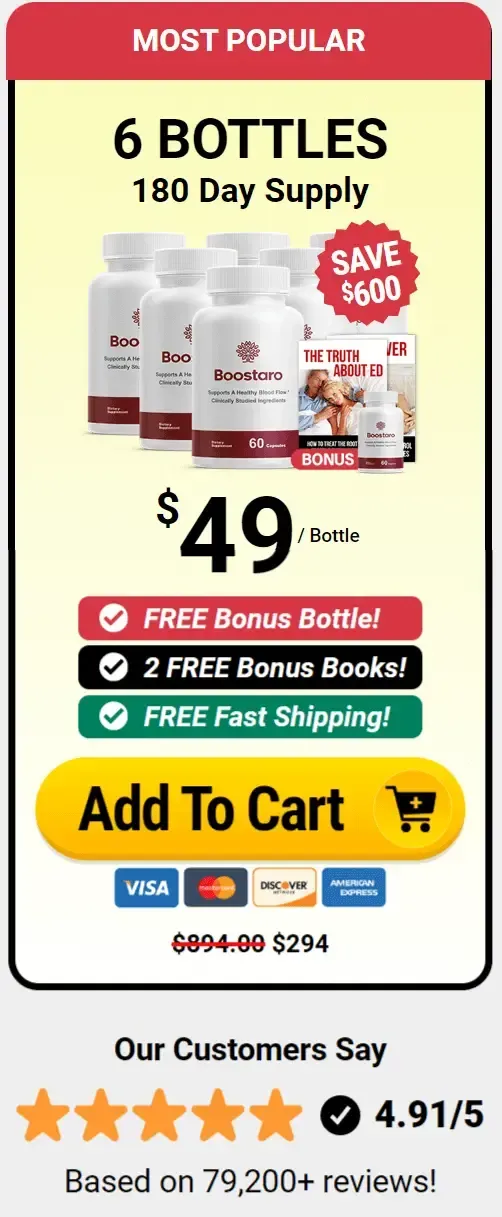 Boostaro 6 bottle package